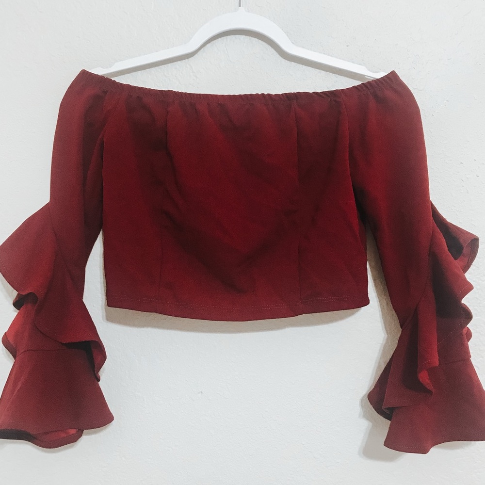 Windsor burgundy crop top